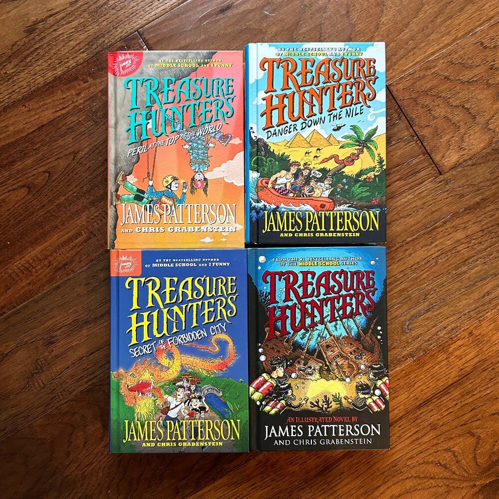 Treasure Hunters by James Patterson Book Set 1-4 Hardcover - Middle School Kids
